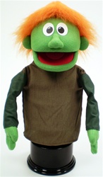 C-BOP Puppet "Dom" - Green, Orange Hair