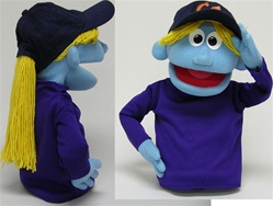 C-BOP Puppet "Didip" - Light Blue, Yellow Hair