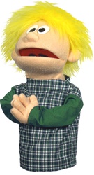 C-BOP Puppet "Dom" - Peach, Yellow Hair